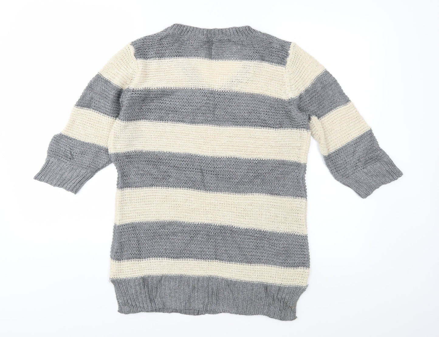 Oasis Womens Grey  Knit Pullover Jumper Size XS