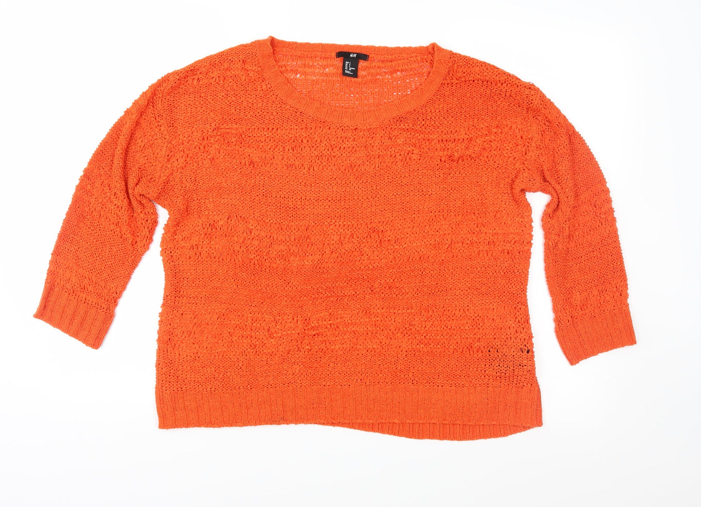 H&M Womens Red  Knit Pullover Jumper Size S