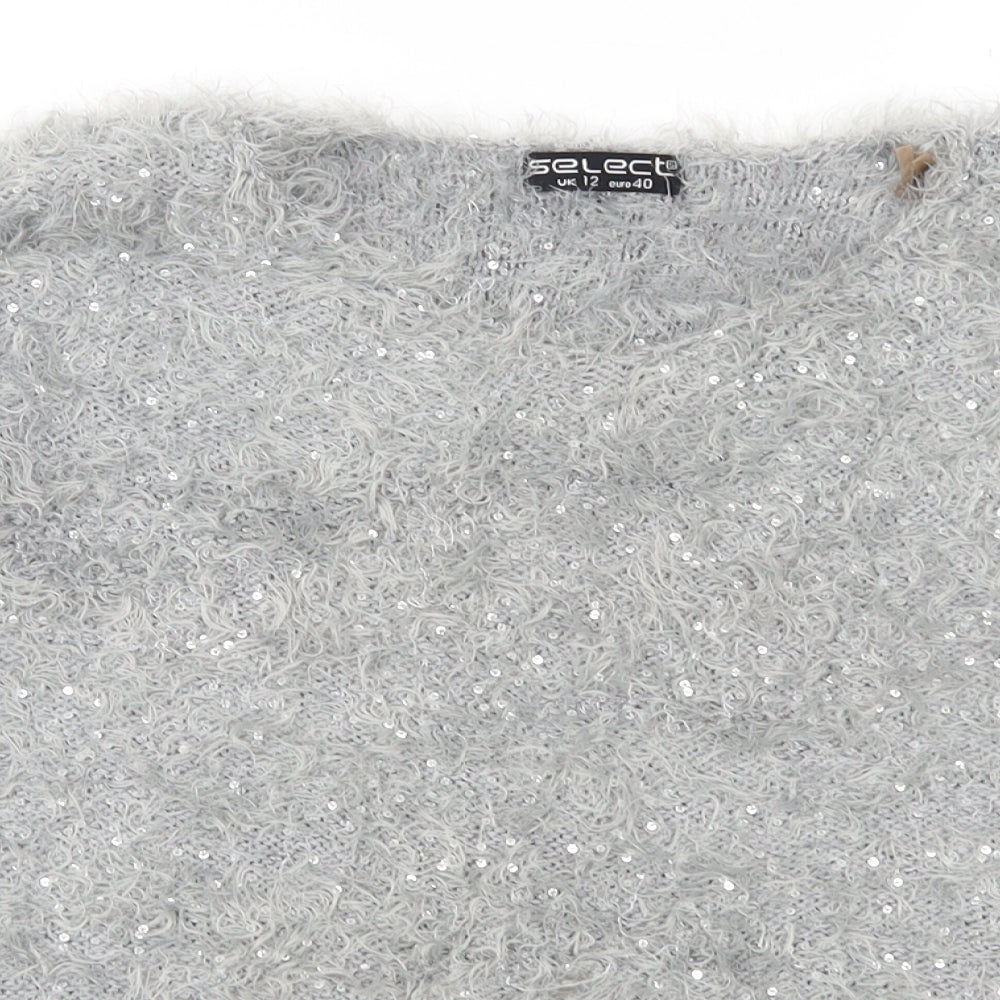 Select Womens Grey  Knit Pullover Jumper Size 12