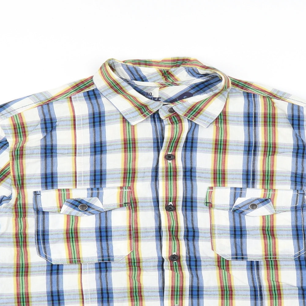 Cherokee Mens Multicoloured Check   Button-Up Size S