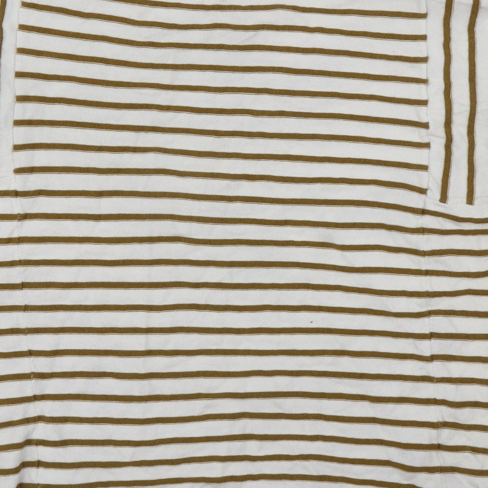 NEXT Womens White Striped  Pullover Jumper Size 14