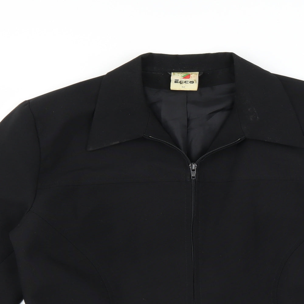 ECCO Womens Black   Jacket Suit Jacket Size 14