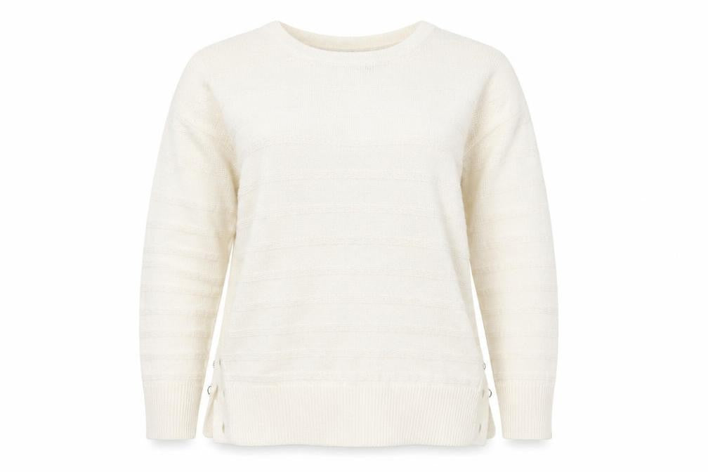 Front view of EWM women’s ivory jumper, size M