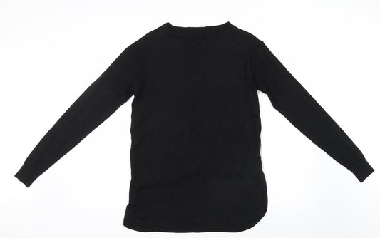 Cream Womens Black Geometric  Basic T-Shirt Size XS