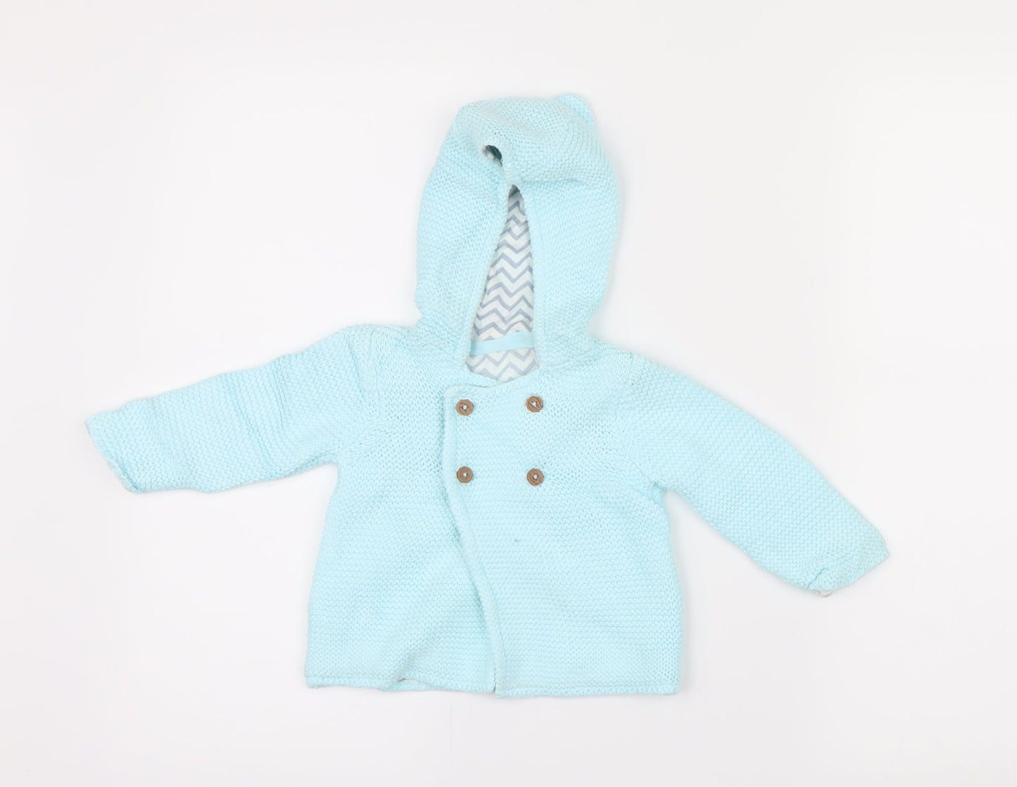 Marks and Spencer Girls Blue  Knit Jacket  Size 3-6 Months
