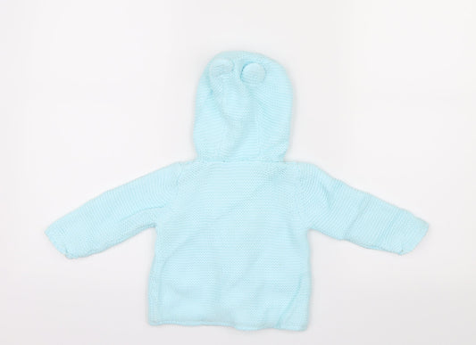 Marks and Spencer Girls Blue  Knit Jacket  Size 3-6 Months