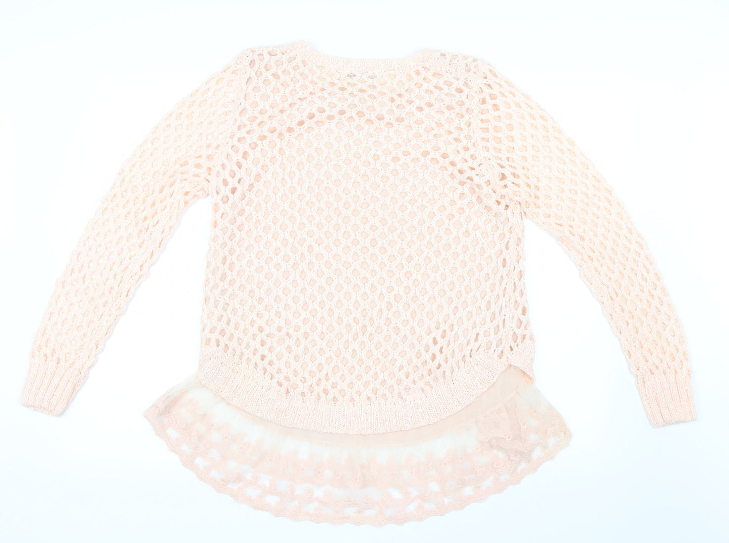 Paramour Womens Pink  Knit Pullover Jumper Size S