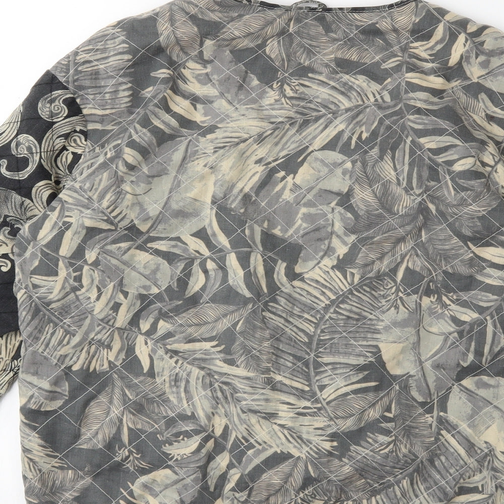 H&M Womens Black Floral  Jacket  Size 8