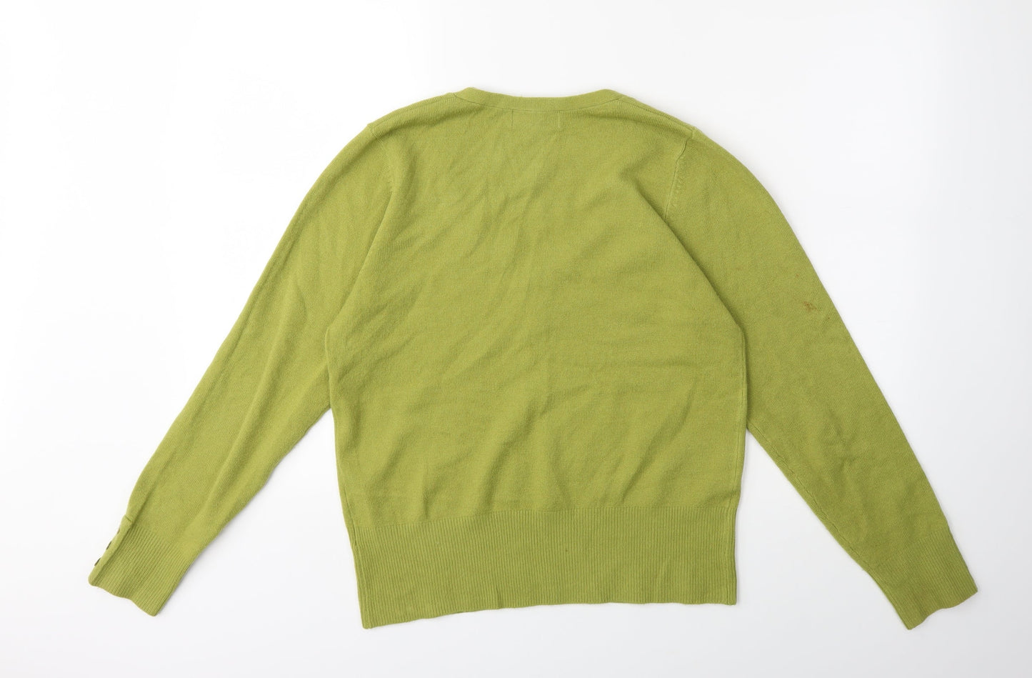 Femme Womens Green  Knit Pullover Jumper Size L