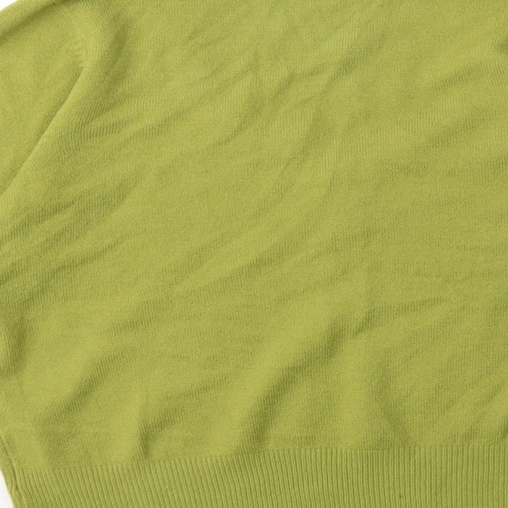 Femme Womens Green  Knit Pullover Jumper Size L