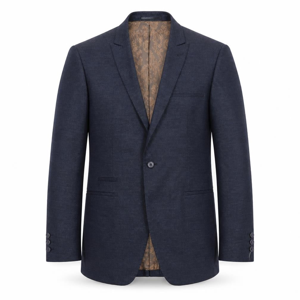 Front view of Next men’s blue jacket suit jacket, size 42
