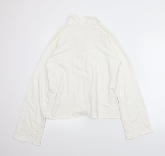Active Womens White   Full Zip Jumper Size 12