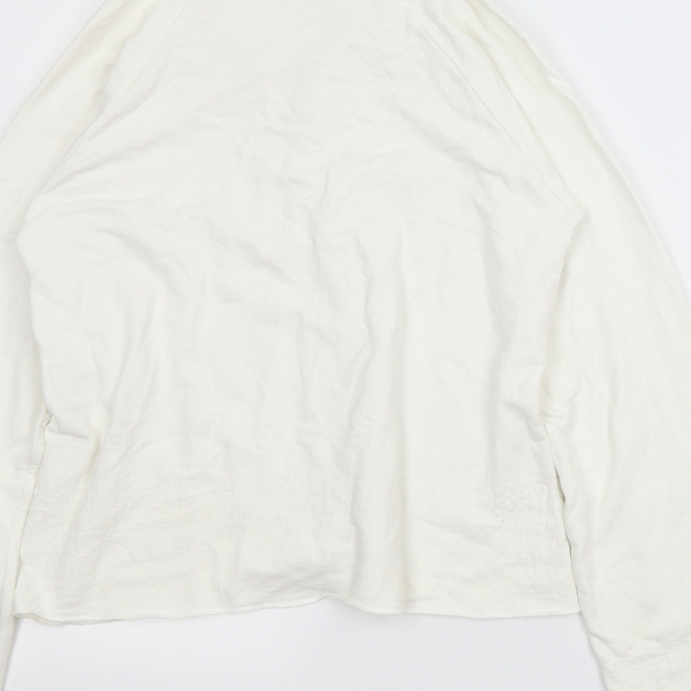 Active Womens White   Full Zip Jumper Size 12