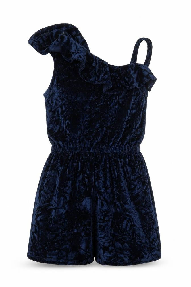 Front view of Candy Couture women’s blue shorts one-piece, size UK 10
