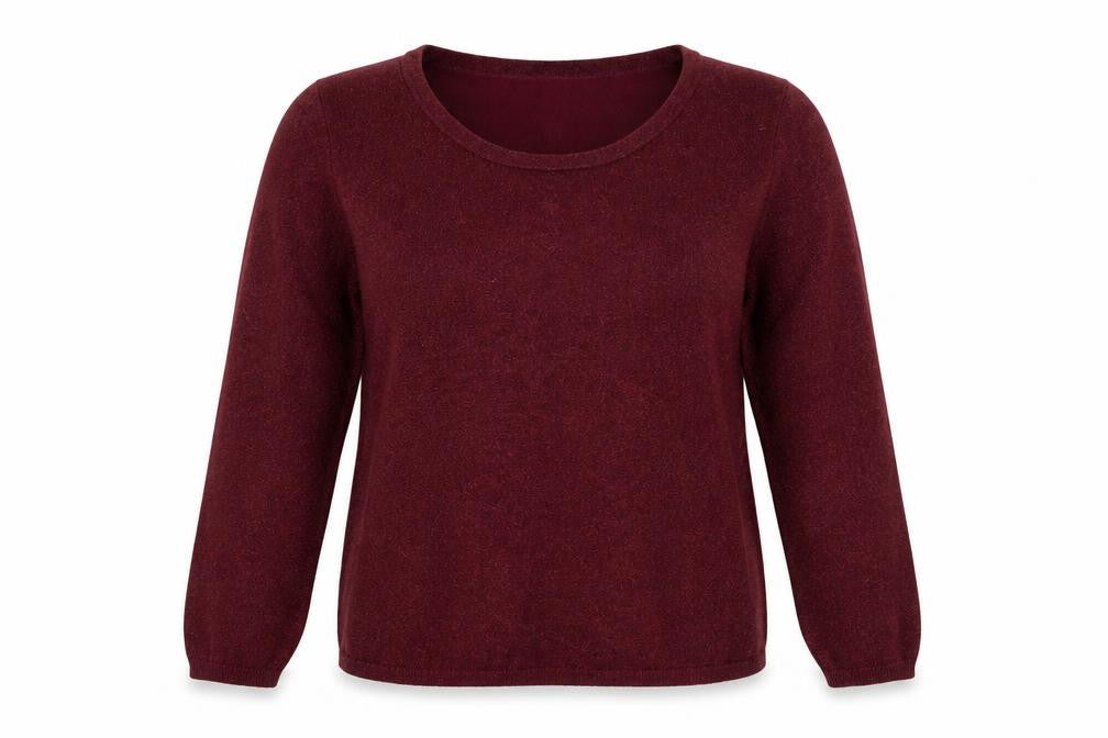 Front view of Precis women’s red jumper, size L