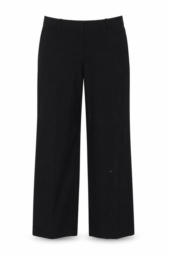 Front view of Next women’s black trousers, size UK 12, 28-inch leg