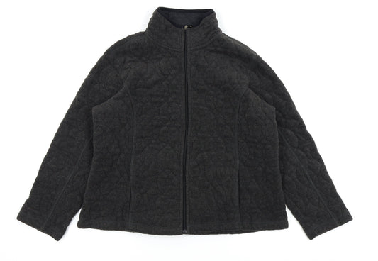 Eivissa Womens Black   Full Zip Jumper Size 10