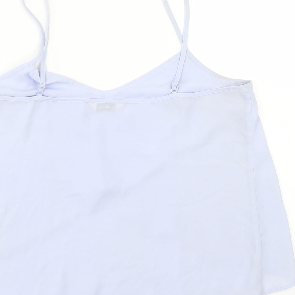 Miss Selfridge Womens Blue  Chiffon Camisole Blouse Size 14
