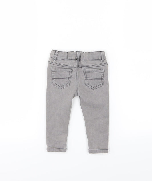 Denim & Co. Boys Grey  Denim  Jeans Size 6-9 Months