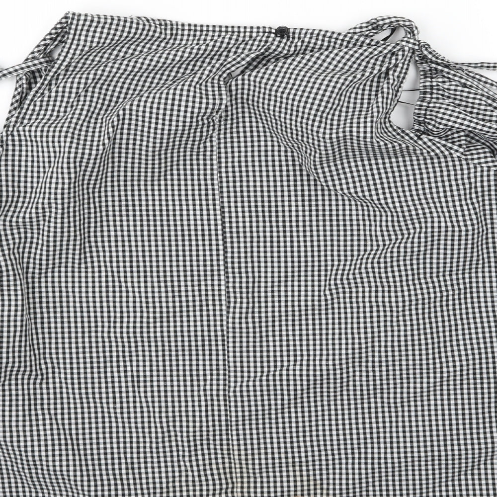 George Womens Grey Check  Basic Blouse Size 14