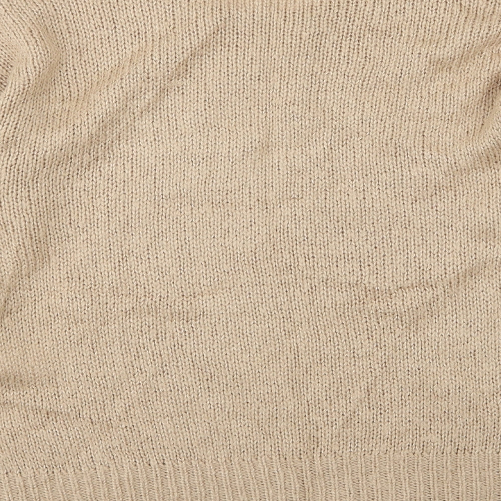 New Look Womens Beige  Knit Pullover Jumper Size M