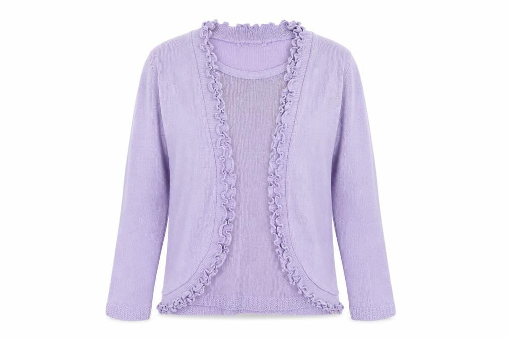 Front view of Jouly women’s purple knit jumper, size S