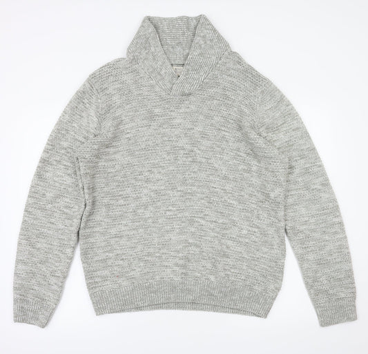 Acw85 Mens Grey   Pullover Hoodie Size L