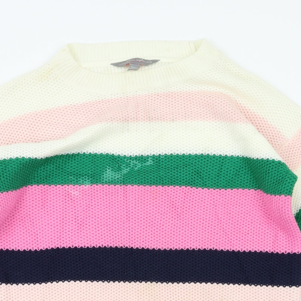 Dorothy Perkins  Womens Pink Striped  Pullover Jumper Size 6