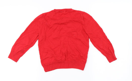 Gap Boys Red   Pullover Jumper Size 3 Years