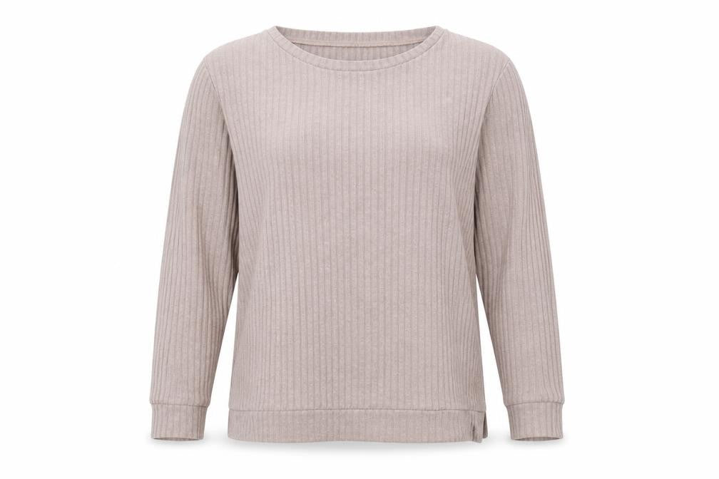 Front view of Love To Lounge women’s grey jumper, size XL