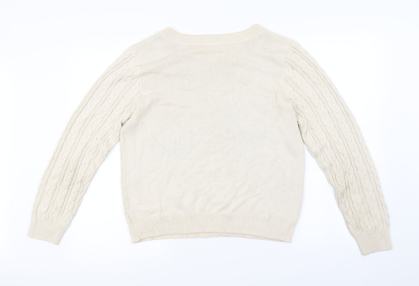 H&M Womens Ivory   Pullover Jumper Size L
