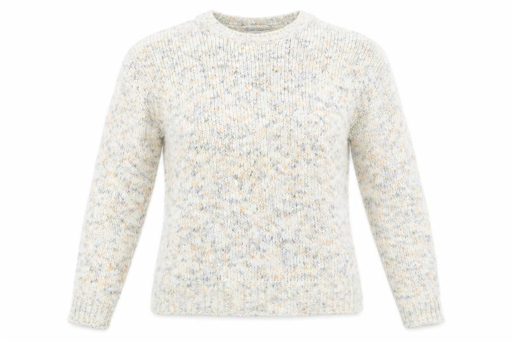 Front view of Papaya women’s ivory henley jumper, size M