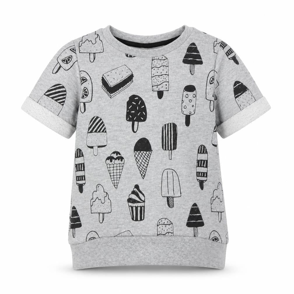 Front view of MY K girls’ grey jumper, size 6-7, years