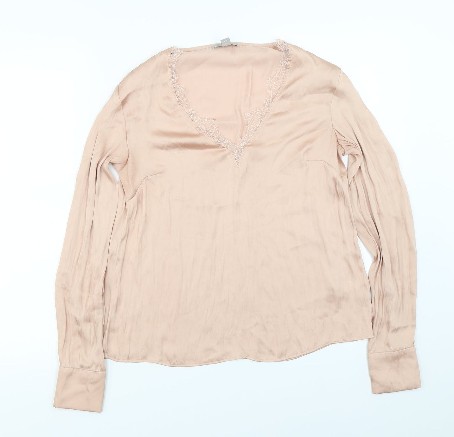 H&M Womens Pink   Basic Blouse Size 8