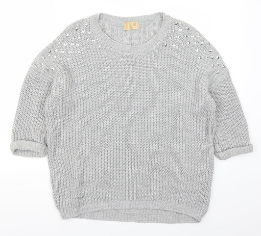 Lou Lou Womens Grey   Pullover Jumper Size M