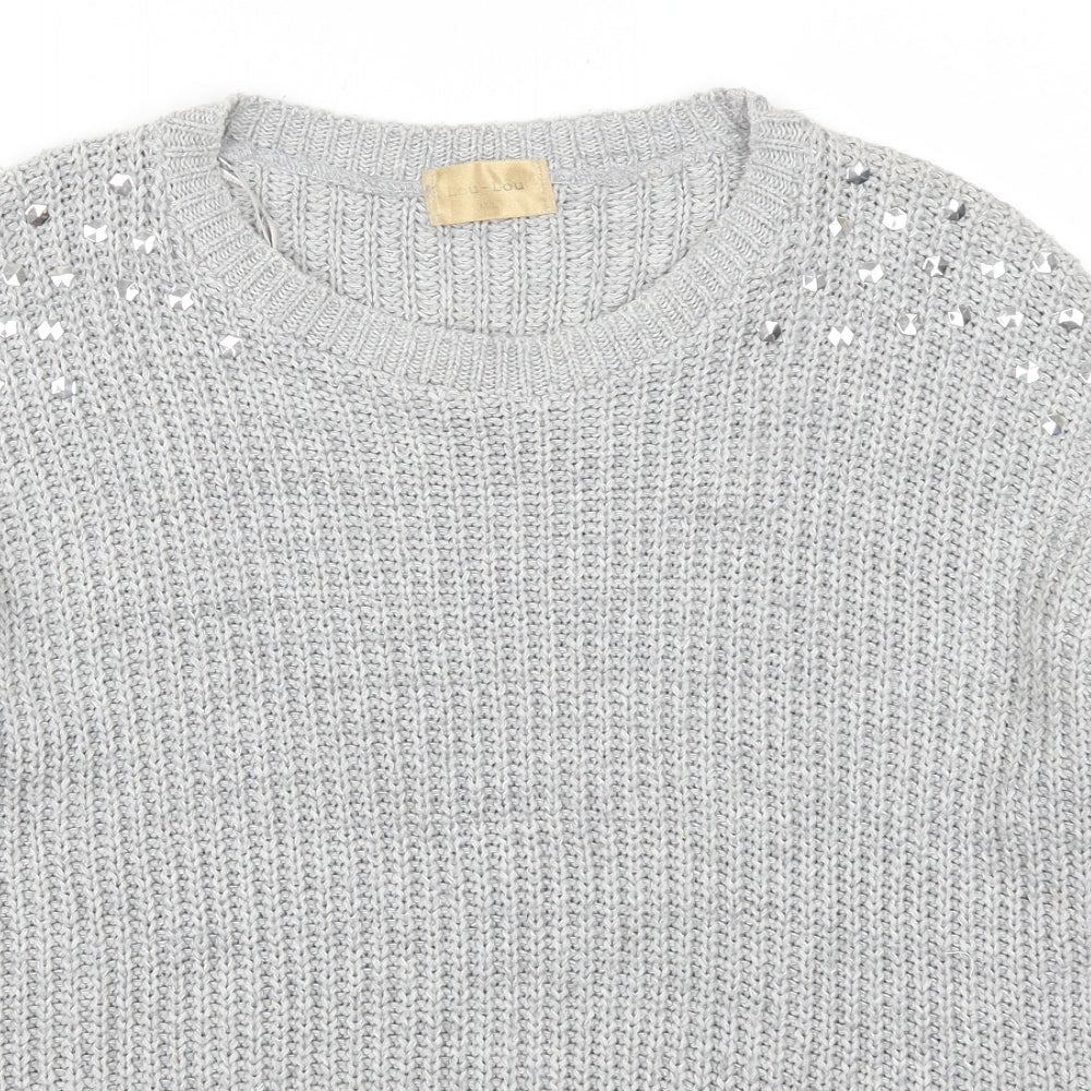 Lou Lou Womens Grey   Pullover Jumper Size M