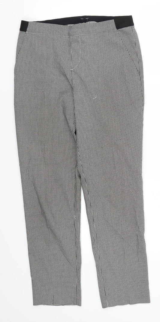 Uniqlo Womens Grey Check  Trousers  Size 26 L28 in