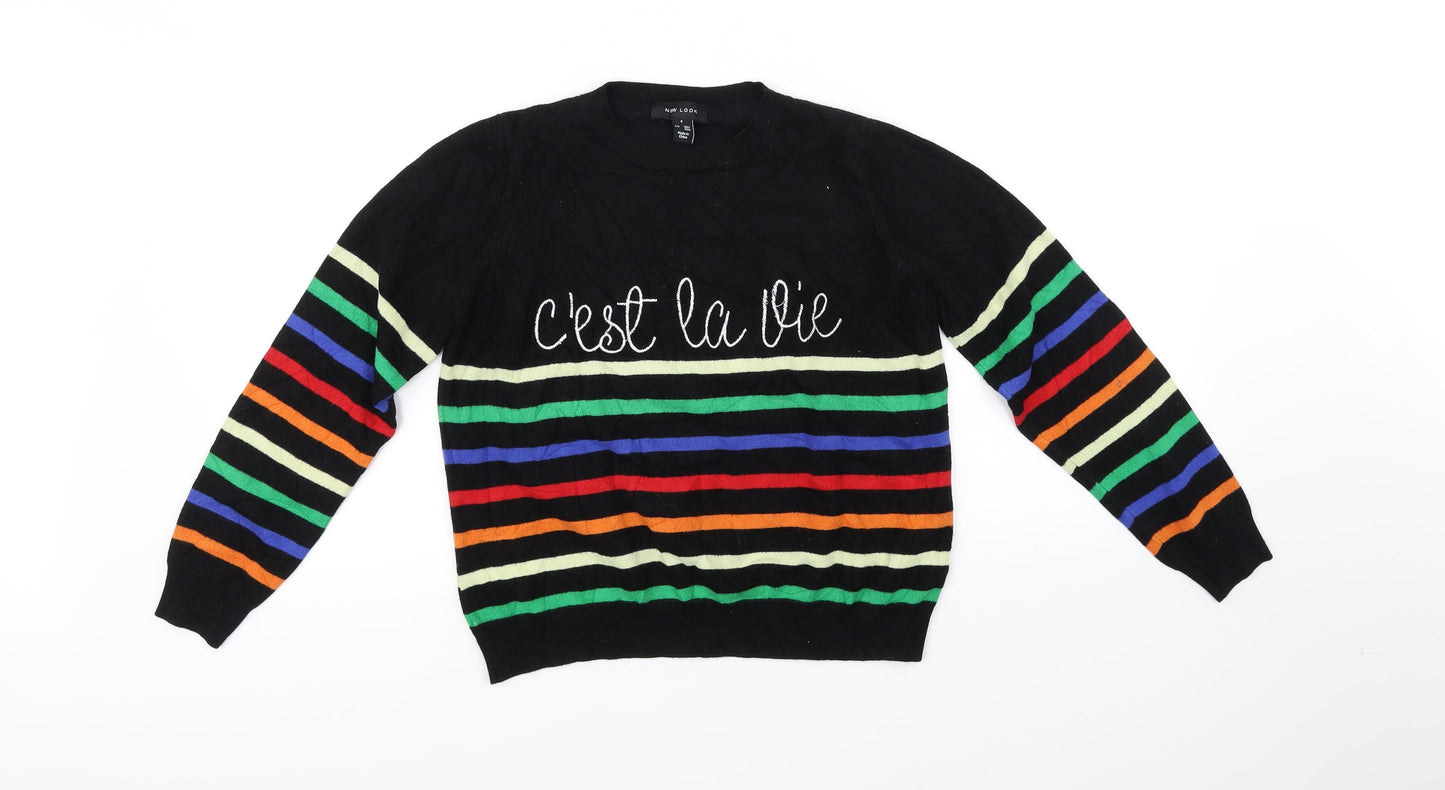 New Look Womens Black   Pullover Jumper Size S