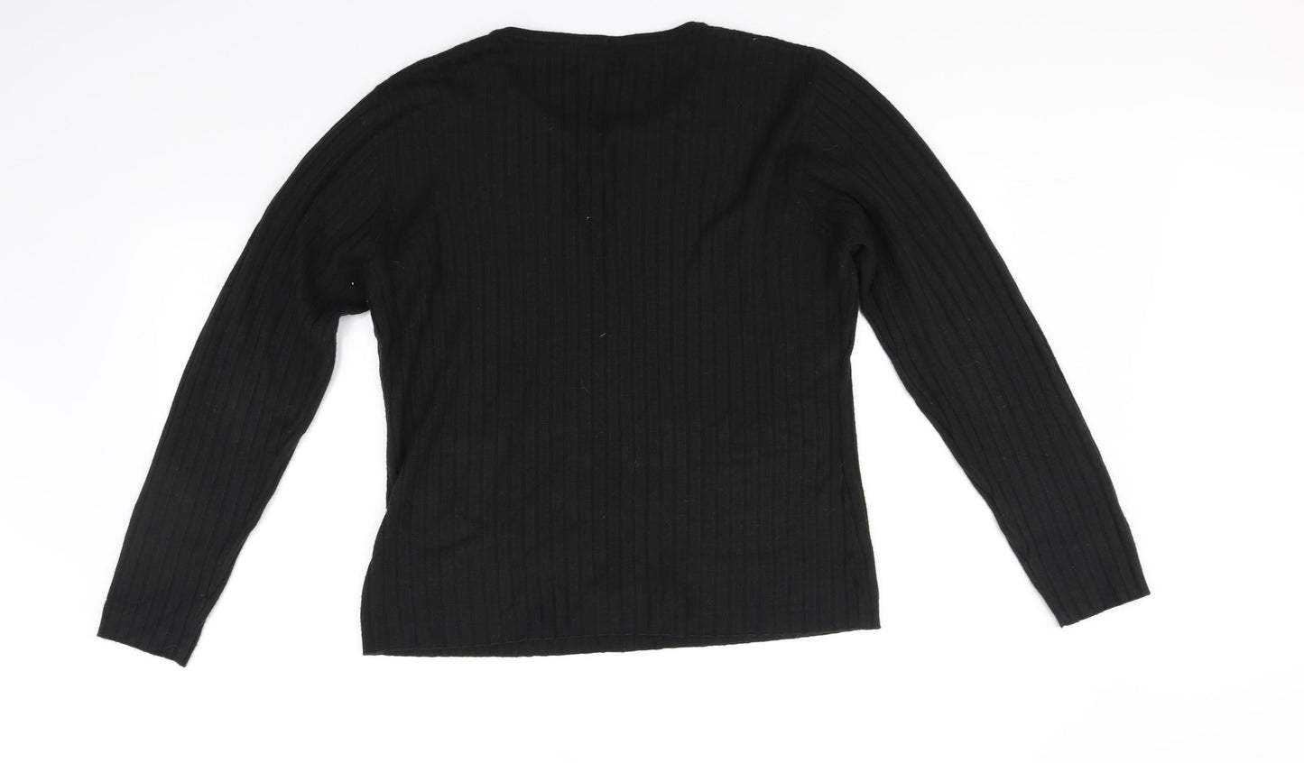 FABRIZIO Womens Black   Basic T-Shirt Size L