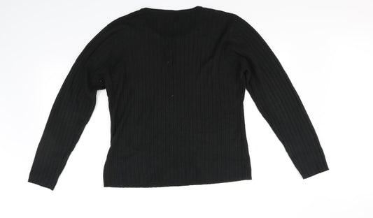 FABRIZIO Womens Black   Basic T-Shirt Size L