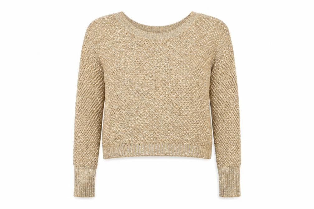 Front view of Sisley women’s yellow jumper, size M