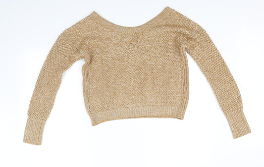 Sisley Womens Yellow   Pullover Jumper Size M