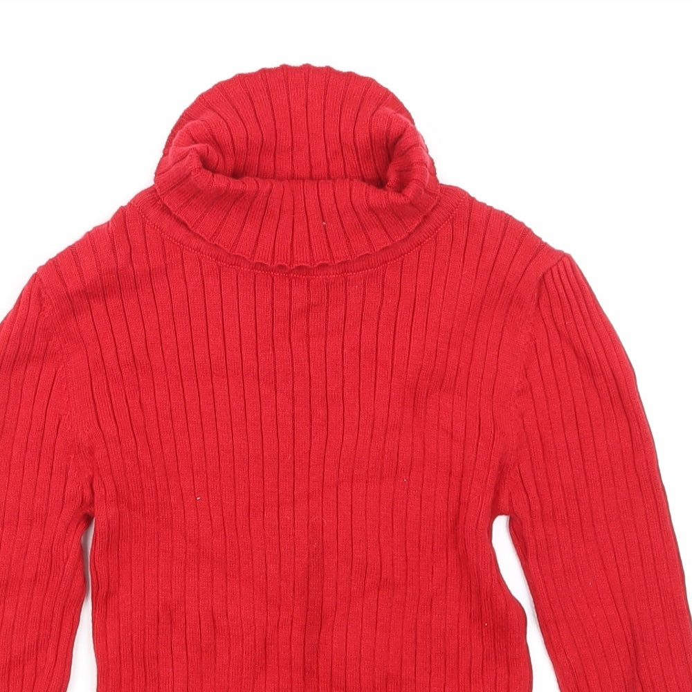 TU Girls Red   Basic T-Shirt Size 5-6 Years