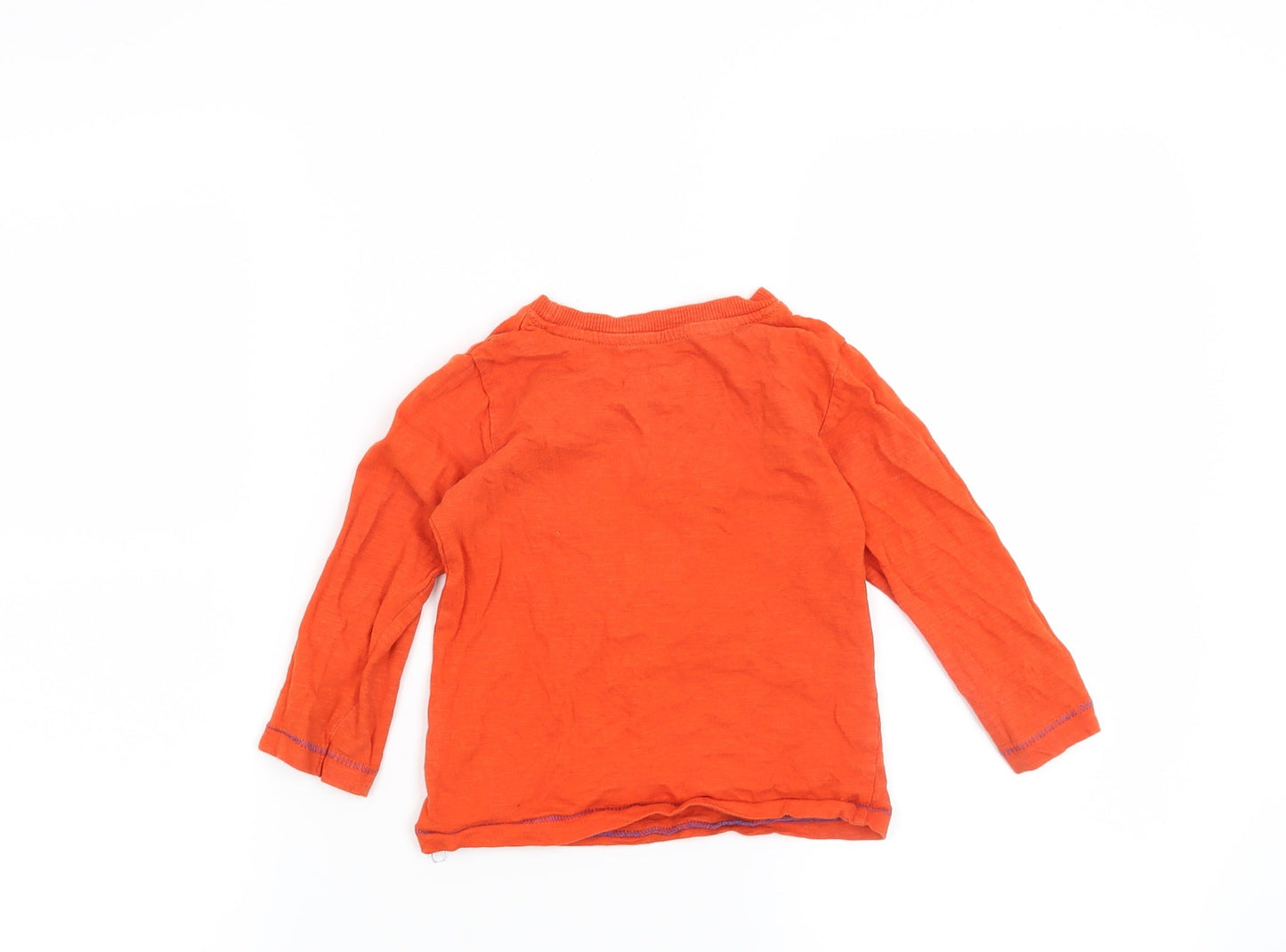 Mini Rebel Boys Orange   Basic T-Shirt Size 2-3 Years  - Car
