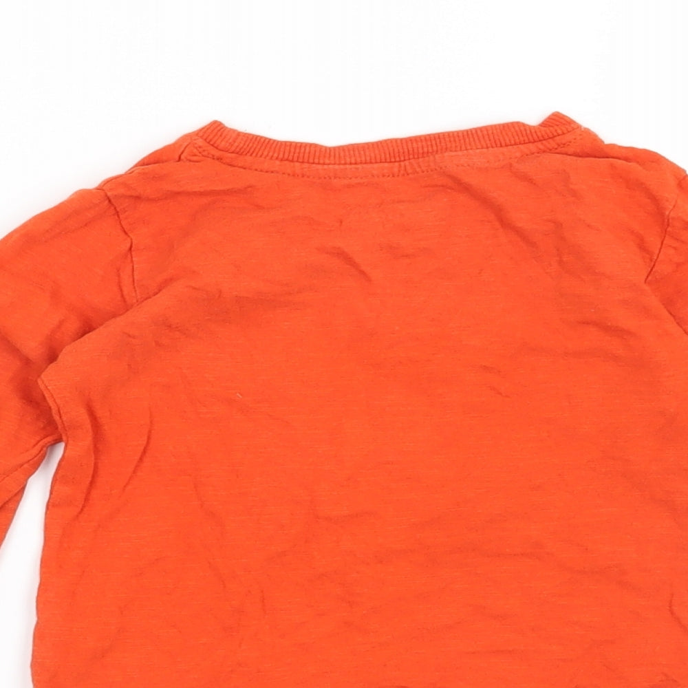 Mini Rebel Boys Orange   Basic T-Shirt Size 2-3 Years  - Car