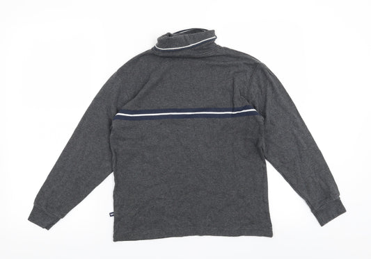 Gap Womens Grey Striped  Pullover Sweatshirt Size L