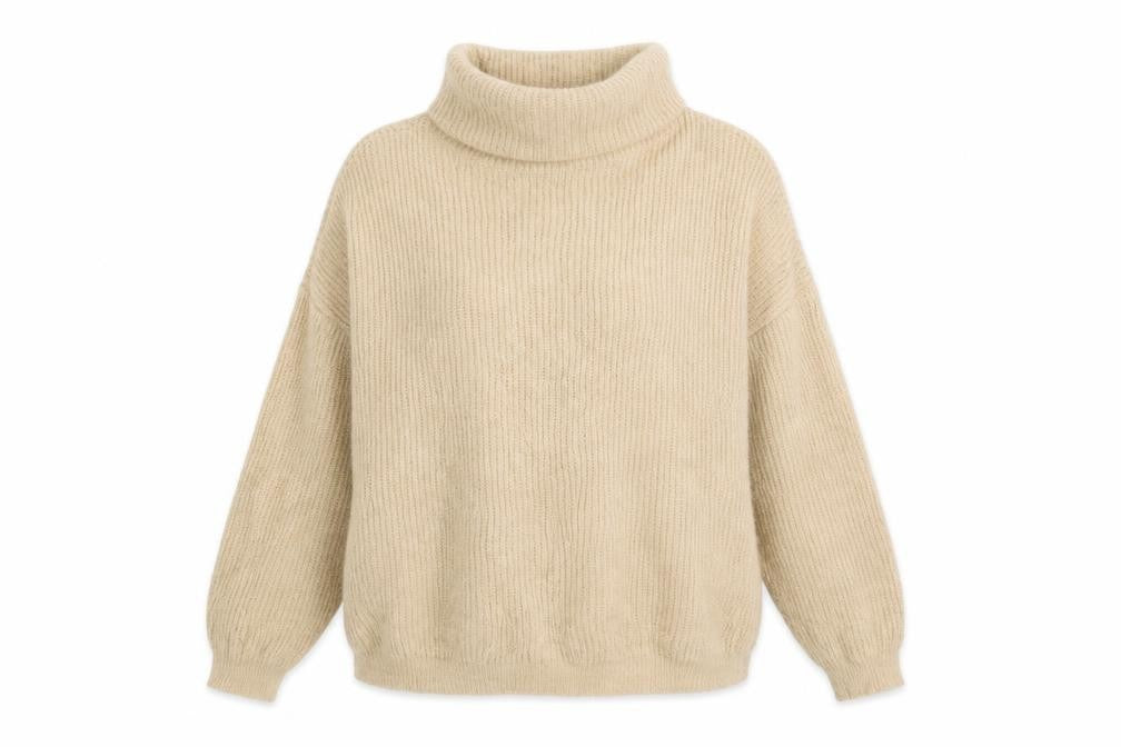 Front view of Dorothy Perkins women’s beige jumper, size UK 12