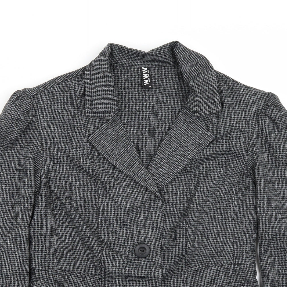 www Womens Grey   Jacket Blazer Size 12