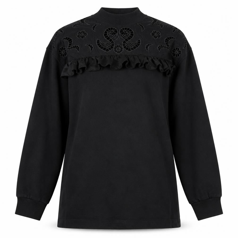 Front view of River Island women’s black jumper, size M