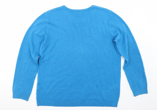 Vida Vi Womens Blue   Pullover Jumper Size XL